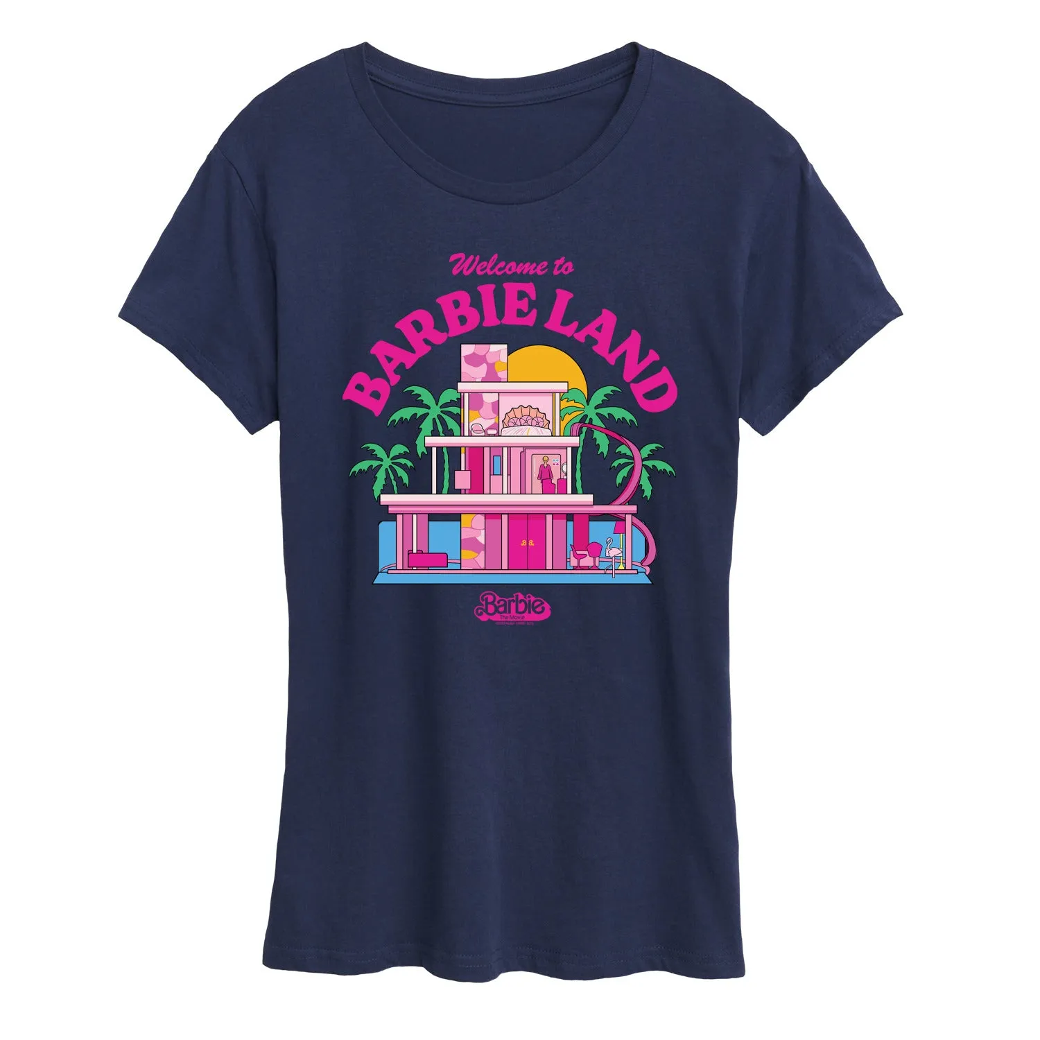 Barbie The Movie - Welcome To Barbie Land - Women's Short Sleeve Graphic T-Shirt sold by Zulily product image thumbnail 4