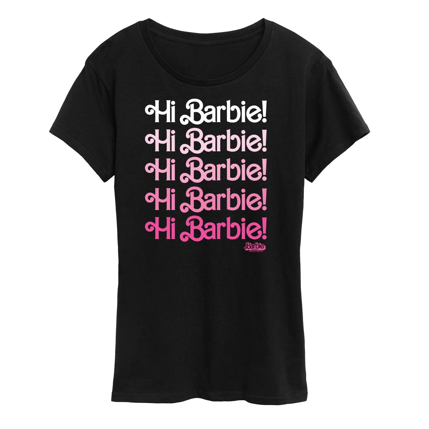 Barbie The Movie - Hi Barbie Stacked - Women's Short Sleeve Graphic T-Shirt sold by Zulily product image thumbnail 2