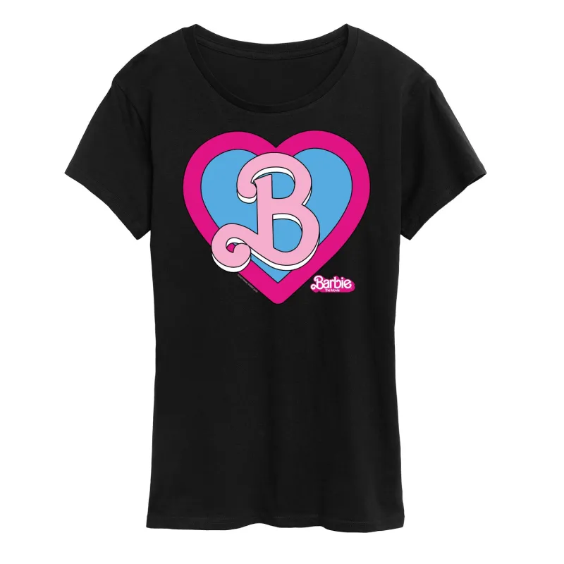 Barbie the Movie - Heart Crest - Women's Short Sleeve Graphic T-Shirt sold by Zulily