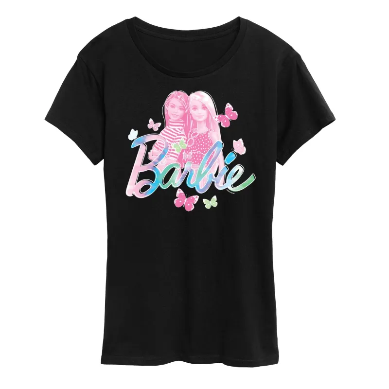 Barbie - Tie Dye & Butterflies - Women's Short Sleeve Graphic T-Shirt sold by Zulily
