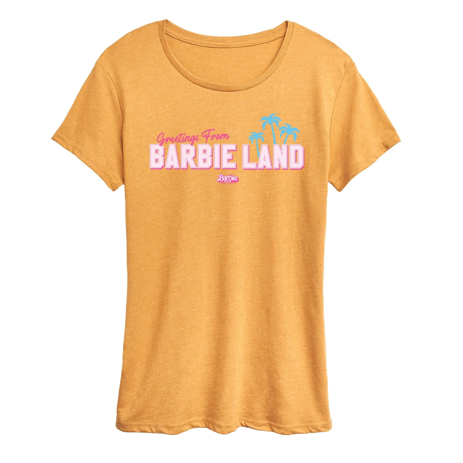 Barbie the Movie - Greetings from Barbie Land - Women's Short Sleeve Graphic T-Shirt sold by Zulily