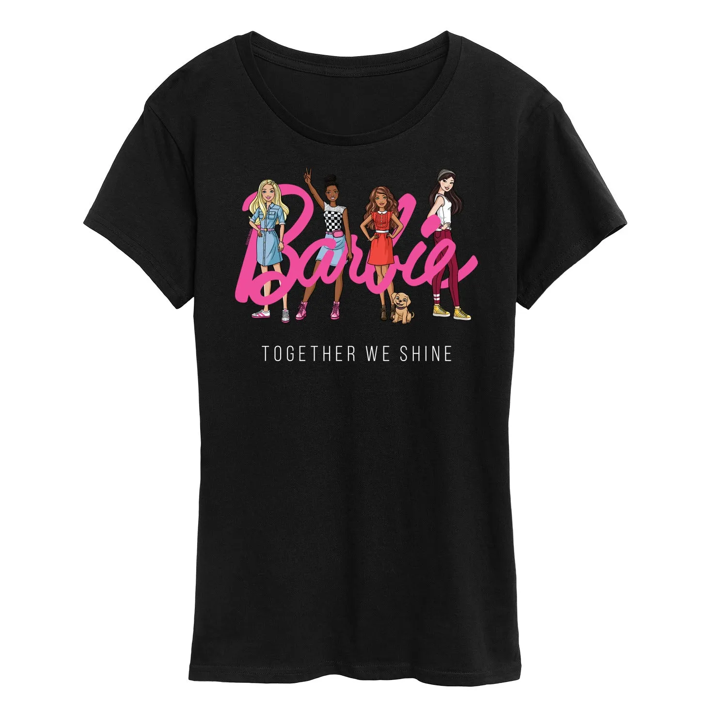 Barbie - Together We Shine - Girl Empowerment - Women's Short Sleeve Graphic T-Shirt sold by Zulily