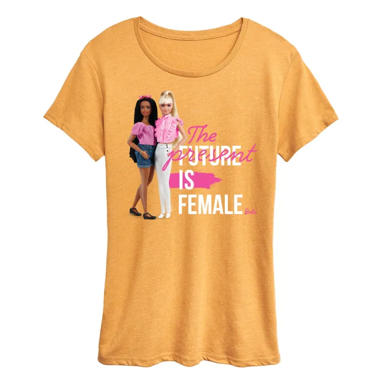 Barbie - The Present/Future Is Female - Women's Short Sleeve Graphic T-Shirt sold by Zulily