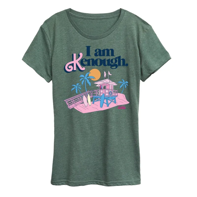Barbie The Movie - I Am Kenough Lifeguard Stand - Women's Short Sleeve Graphic T-Shirt sold by Zulily