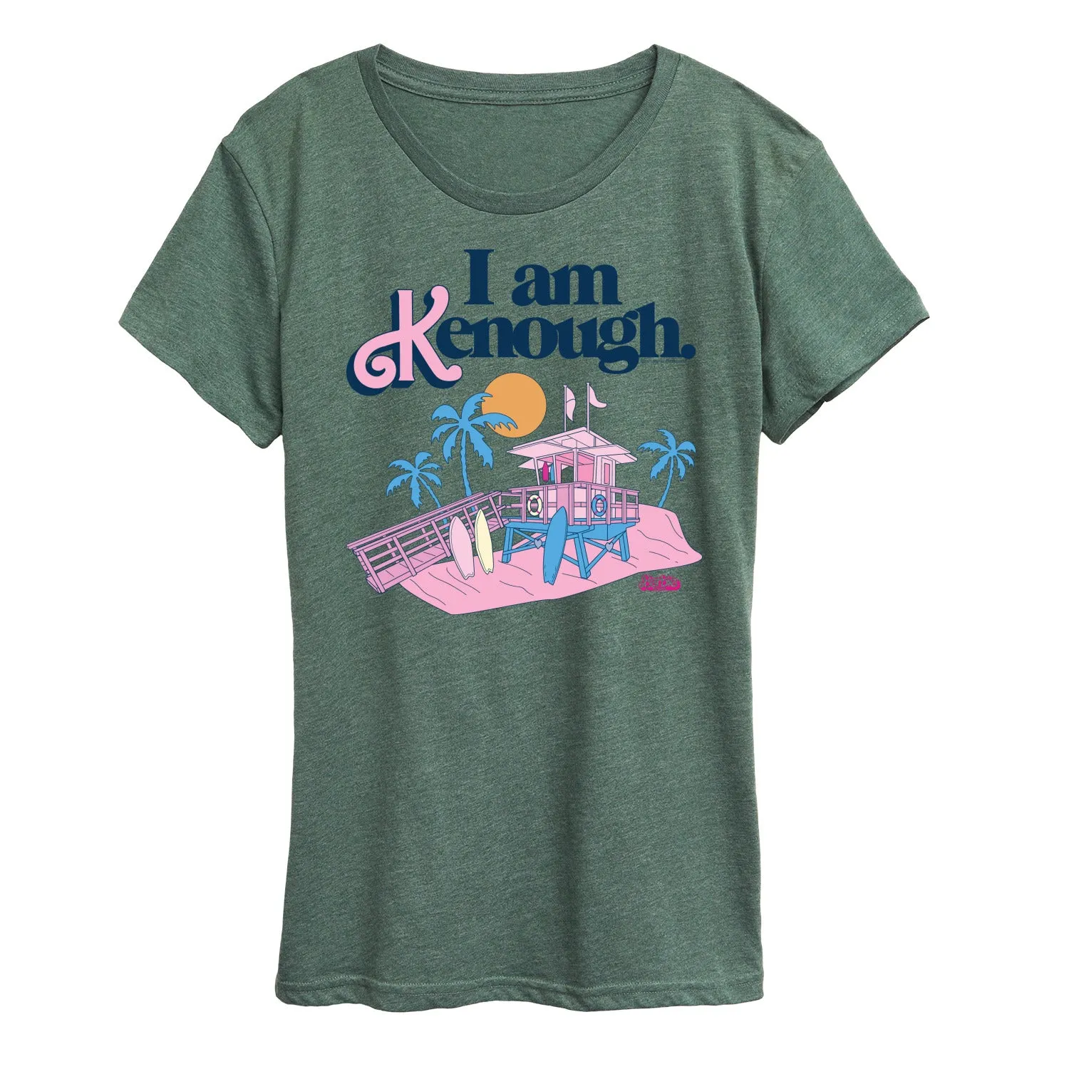 Barbie The Movie - I Am Kenough Lifeguard Stand - Women's Short Sleeve Graphic T-Shirt sold by Zulily