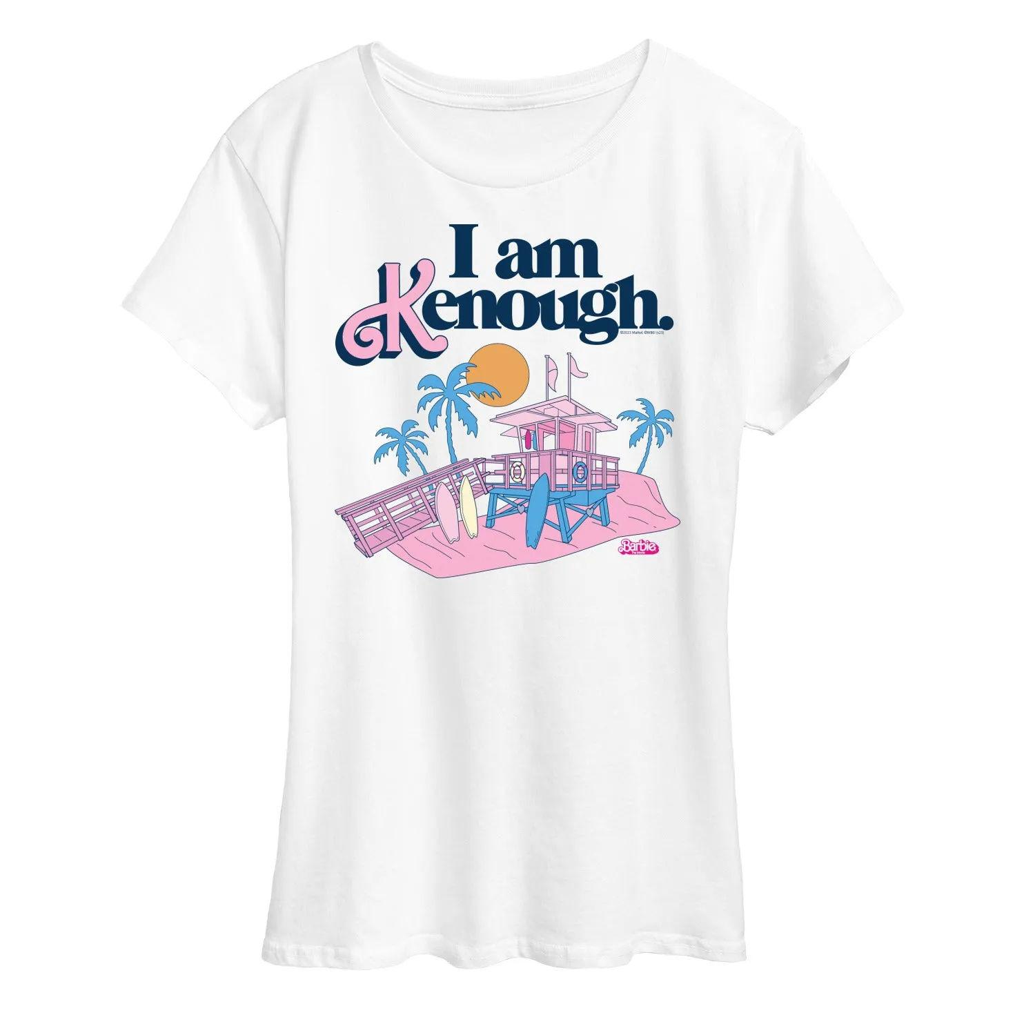 Barbie The Movie - I Am Kenough Lifeguard Stand - Women's Short Sleeve Graphic T-Shirt sold by Zulily product image thumbnail 2