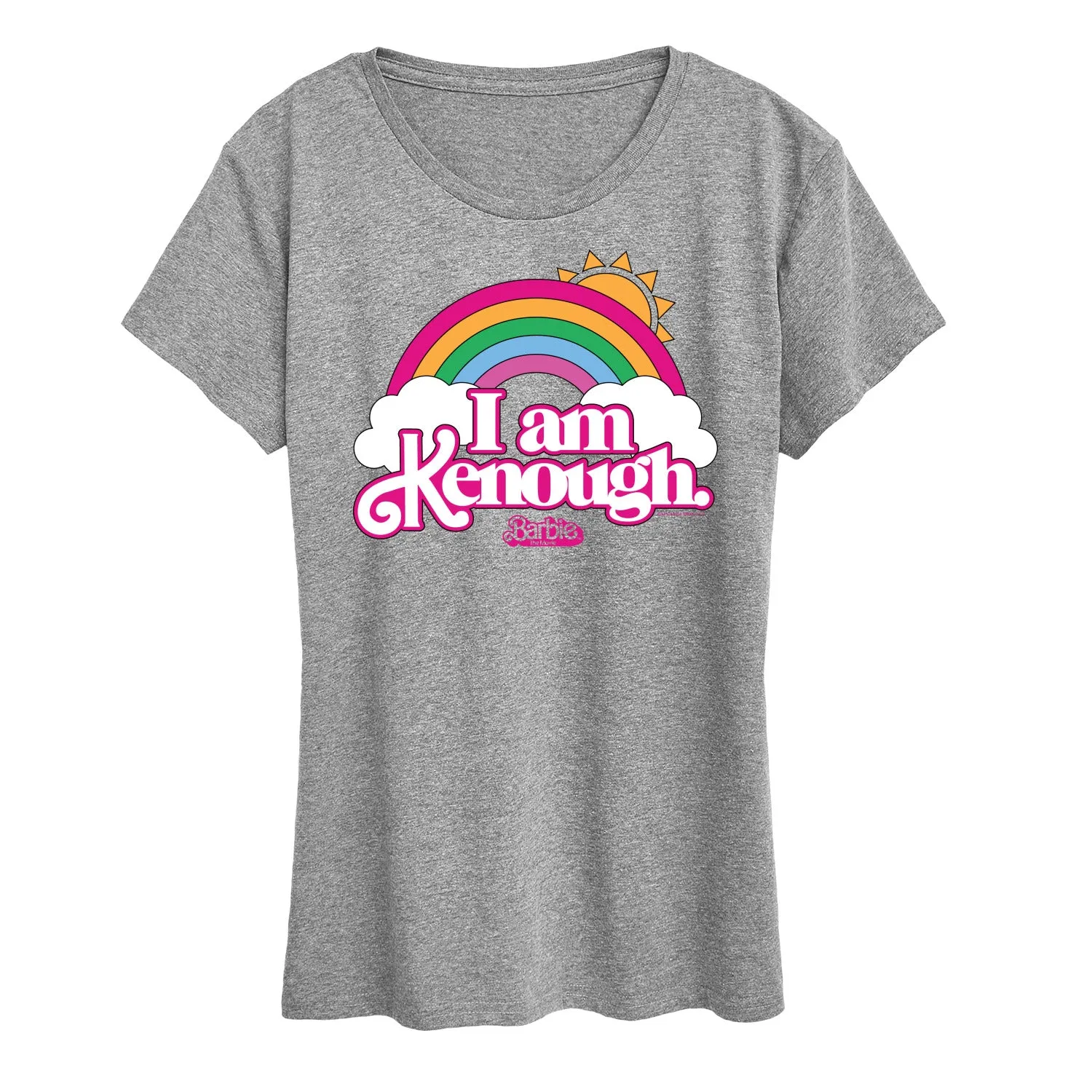 Barbie The Movie - I Am Kenough Rainbow Clouds - Women's Short Sleeve Graphic T-Shirt sold by Zulily product image thumbnail 2