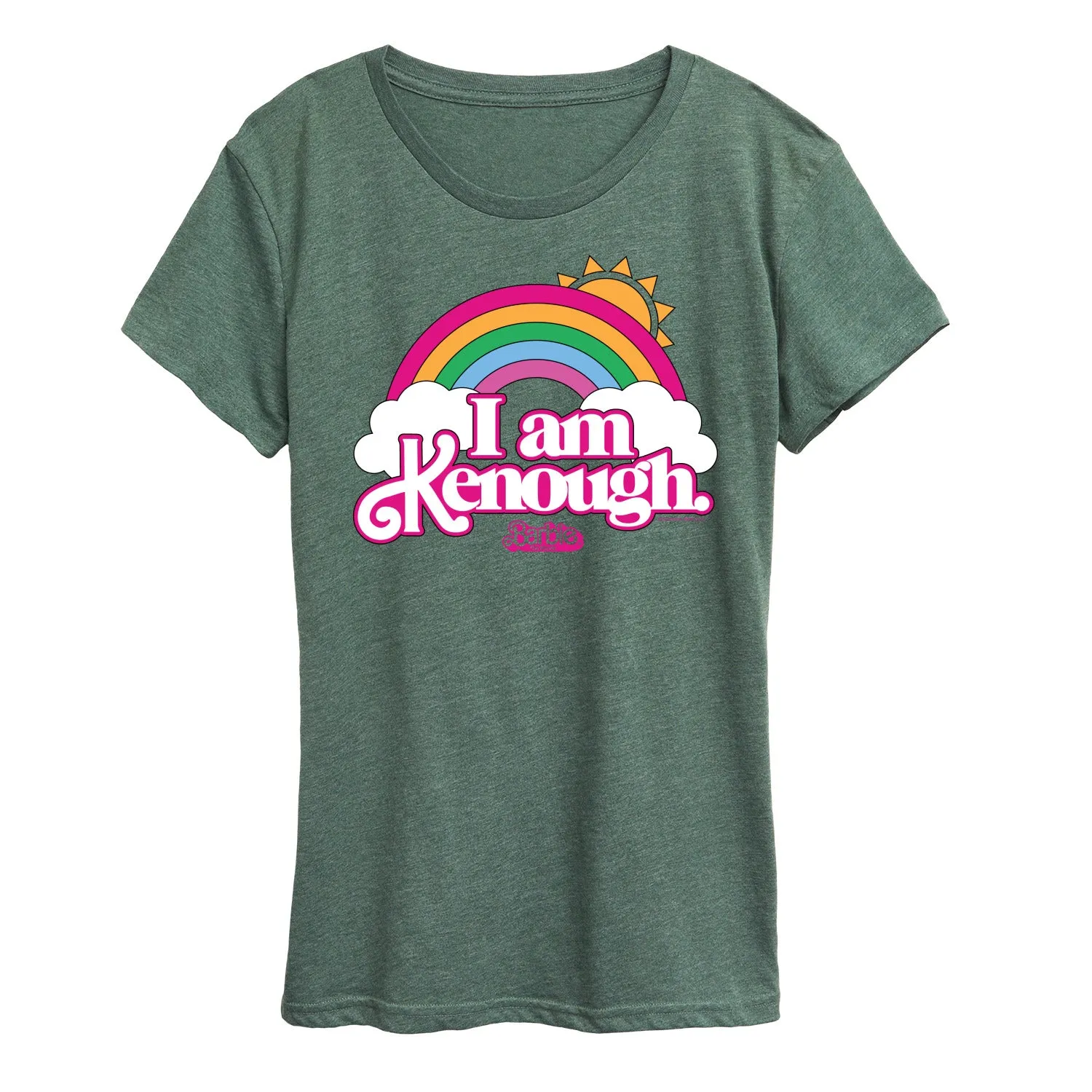 Barbie The Movie - I Am Kenough Rainbow Clouds - Women's Short Sleeve Graphic T-Shirt sold by Zulily product image thumbnail 3
