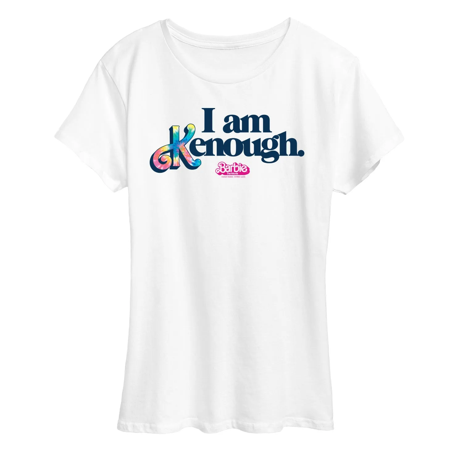 Barbie The Movie - I Am Kenough Tie Dye - Women's Short Sleeve Graphic T-Shirt sold by Zulily