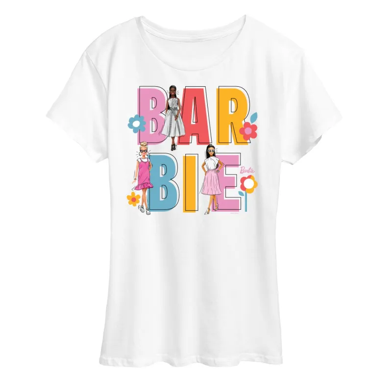 Barbie - Spring Blooming - Women's Short Sleeve Graphic T-Shirt sold by Zulily