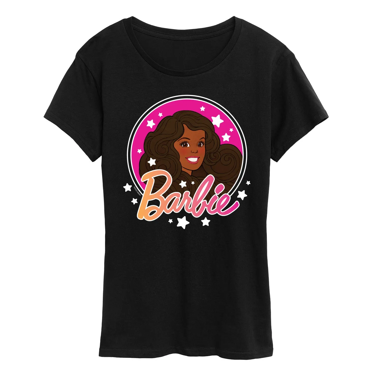 Barbie - Retro Barbie Logo -Adult Women's Short Sleeve Graphic T-Shirt sold by Zulily
