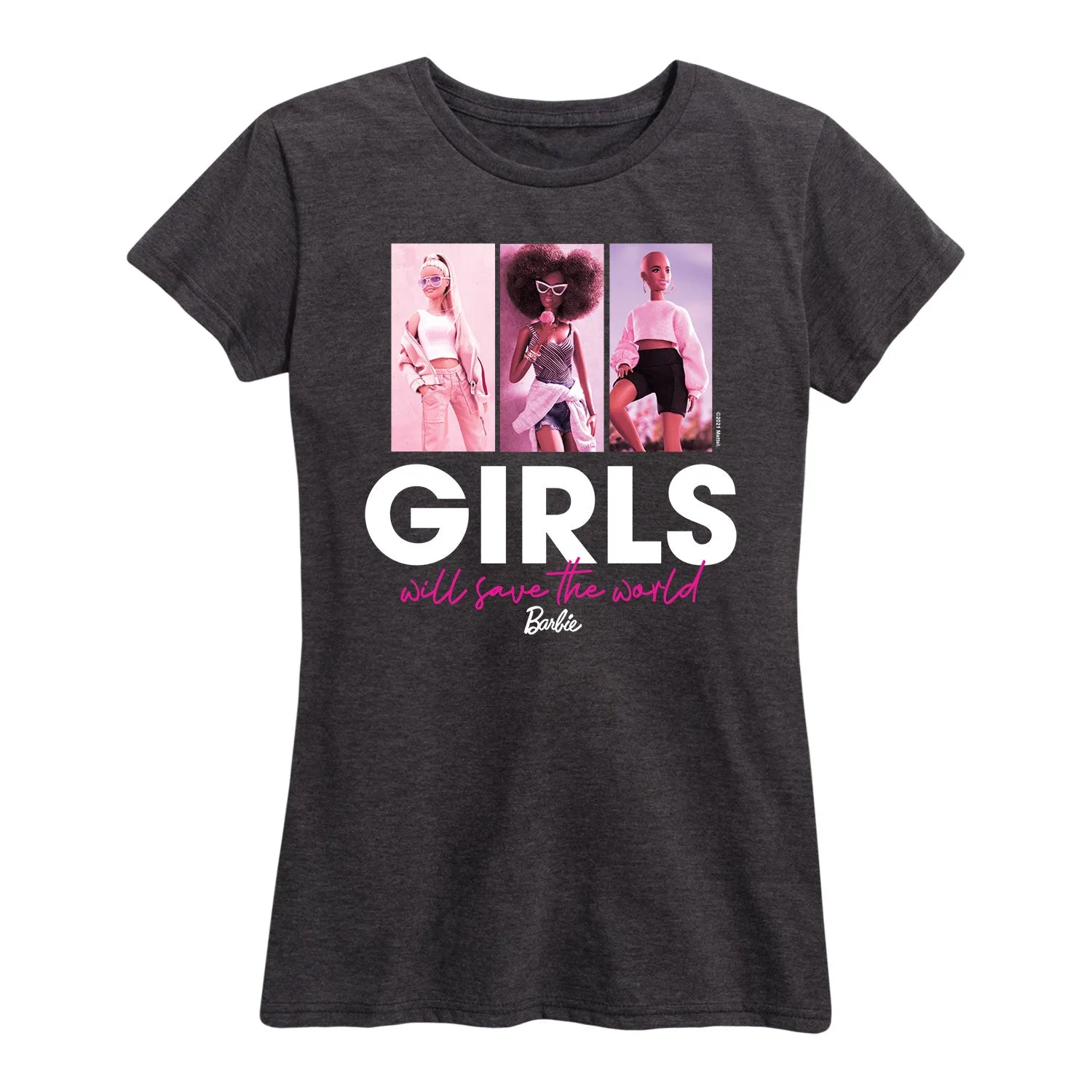 Barbie - Girls Will Save The World - Women's Short Sleeve Graphic T-Shirt sold by Zulily