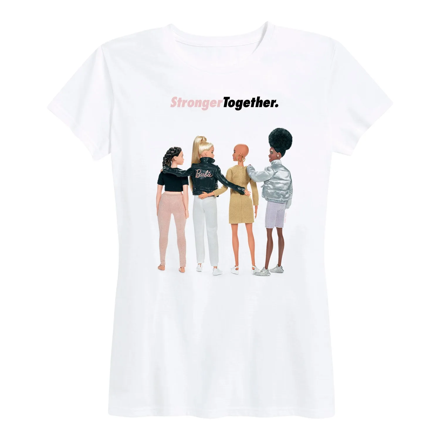 Barbie - Stronger Together - Women's Short Sleeve Graphic T-Shirt sold by Zulily