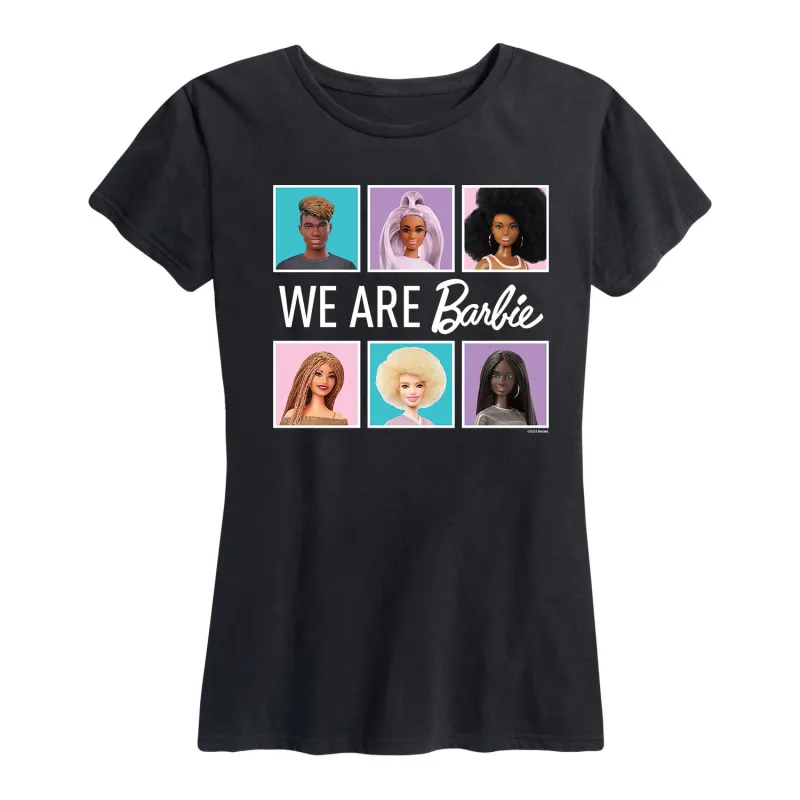 Barbie - We Are All Barbie - Women's Short Sleeve Graphic T-Shirt sold by Zulily