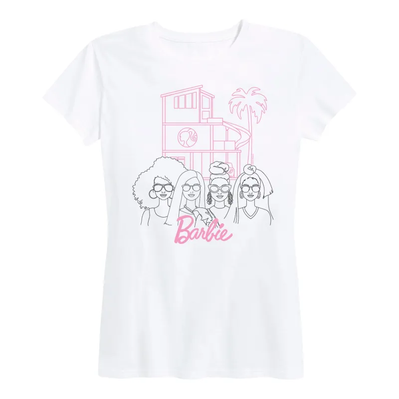 Barbie - Barbie Friends House - Women's Short Sleeve Graphic T-Shirt sold by Zulily