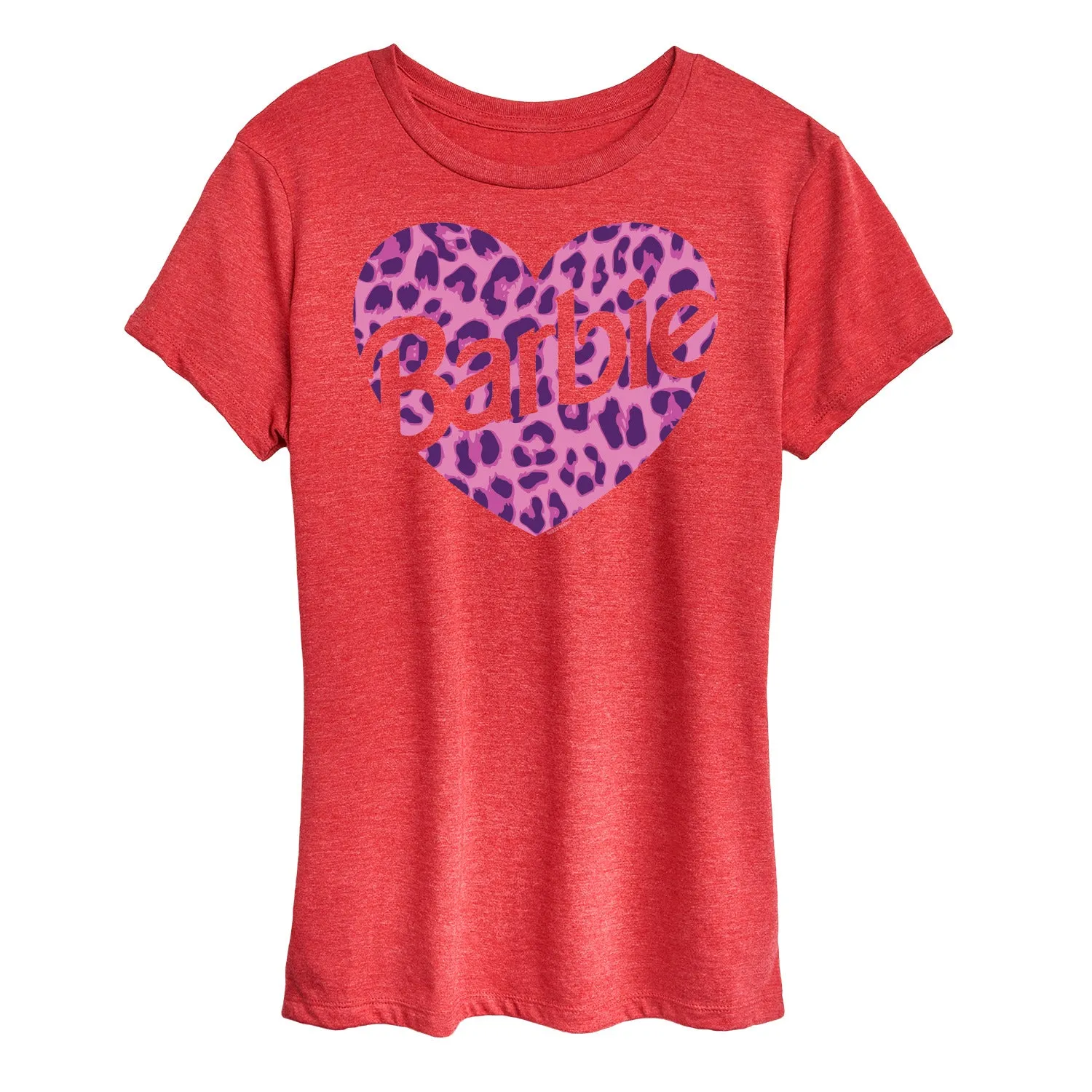 Barbie - Leopard Heart - I Love Barbie - Women's Short Sleeve Graphic T-Shirt sold by Zulily