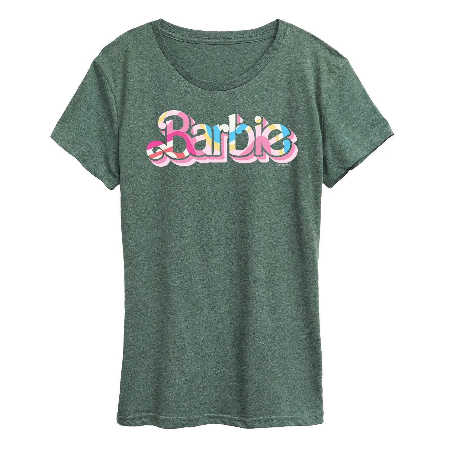 Barbie - Pastel Colored Logo - Women's Short Sleeve Graphic T-Shirt sold by Zulily