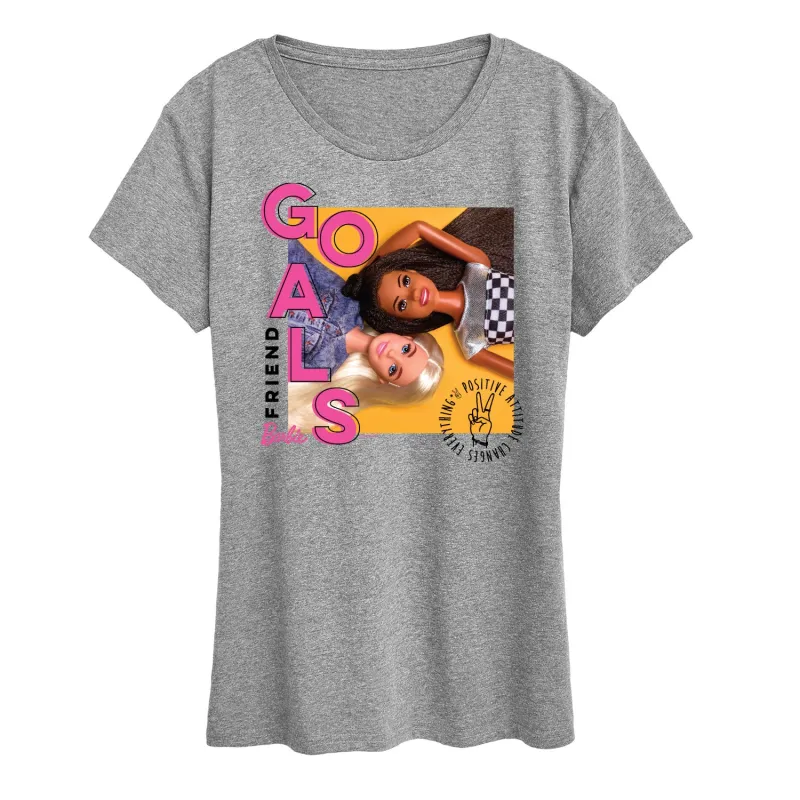 Barbie - Friend Goals - Positive Attitude Changes Everythiing - Women's Short Sleeve Graphic T-Shirt sold by Zulily