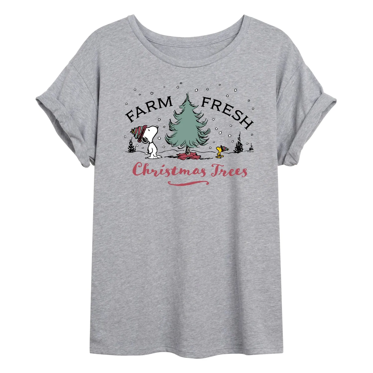 Peanuts - Farm Fresh Trees - Women's Oversized T-Shirt sold by Zulily