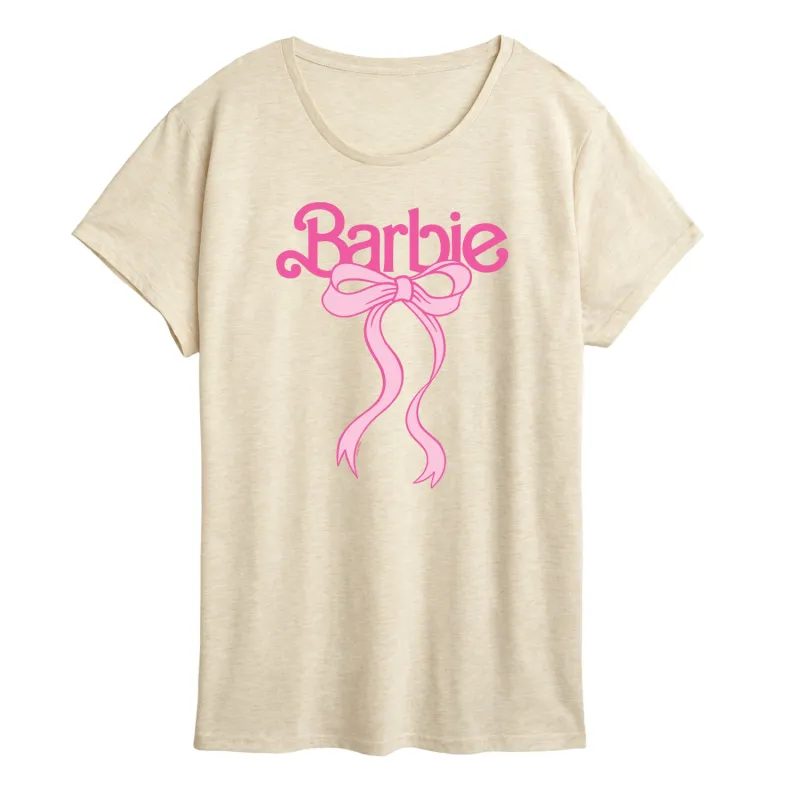 Barbie - Logo Coquette Bow - Women's Short Sleeve Graphic T - Shirt sold by Zulily