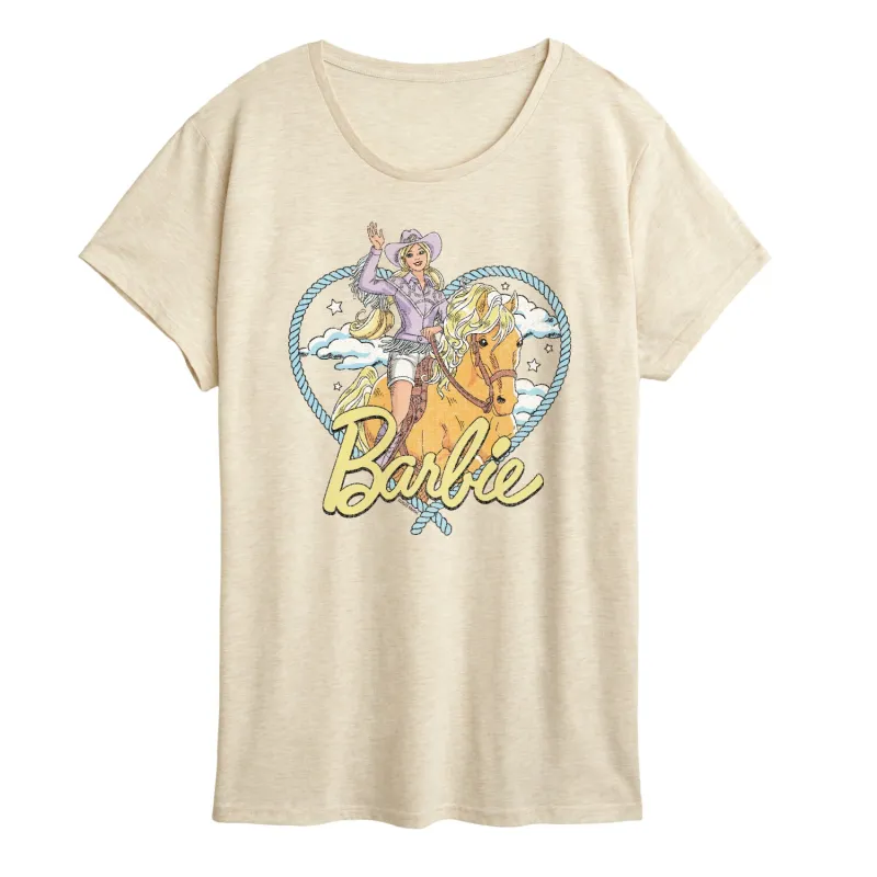Barbie - Western Heart - Women's Short Sleeve Graphic T-Shirt made by Barbie