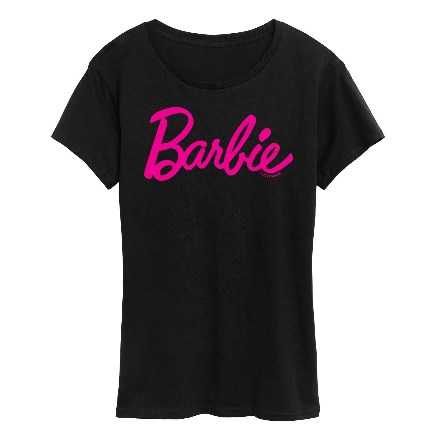 Barbie - Classic Logo - Women's Short Sleeve Graphic T-Shirt - Casual Fit - Sizes SM through 4X sold by Zulily