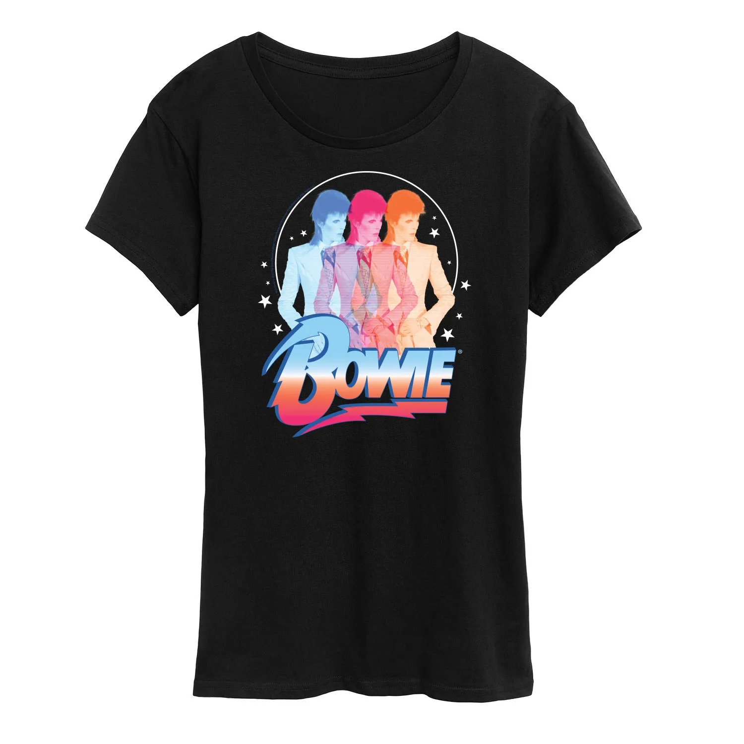 David Bowie - Bowie 3D - Women's Short Sleeve Graphic T-Shirt sold by Zulily