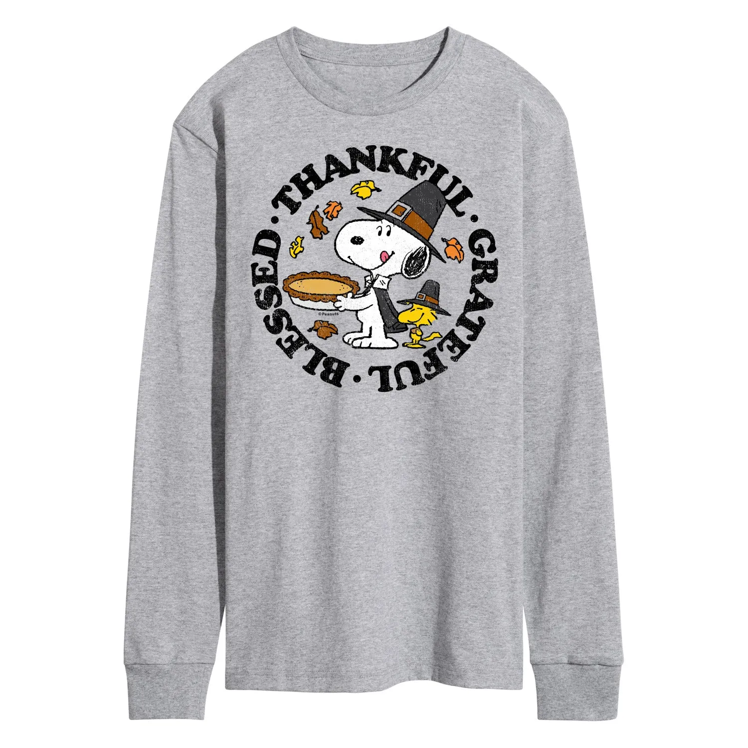 Peanuts - Thankful Grateful Blessed - Men's Long Sleeve T-Shirt sold by Zulily