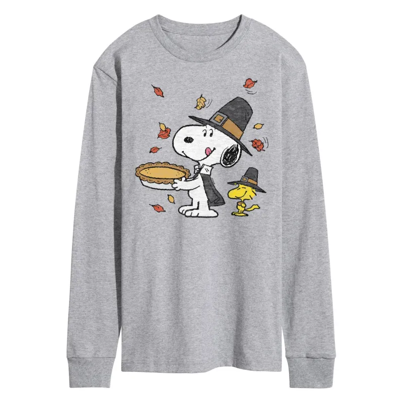 Peanuts - Thanksgiving Scene - Men's Long Sleeve T-Shirt sold by Zulily
