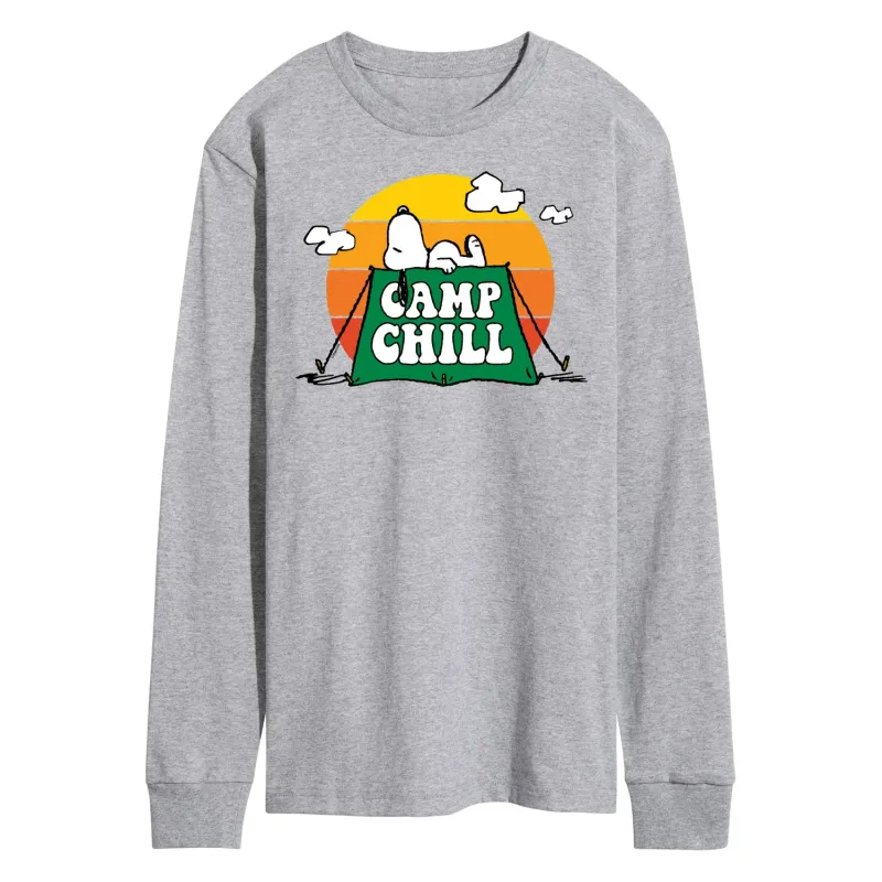 Peanuts - Camp Chill - Men's Long Sleeve T-Shirt sold by Zulily