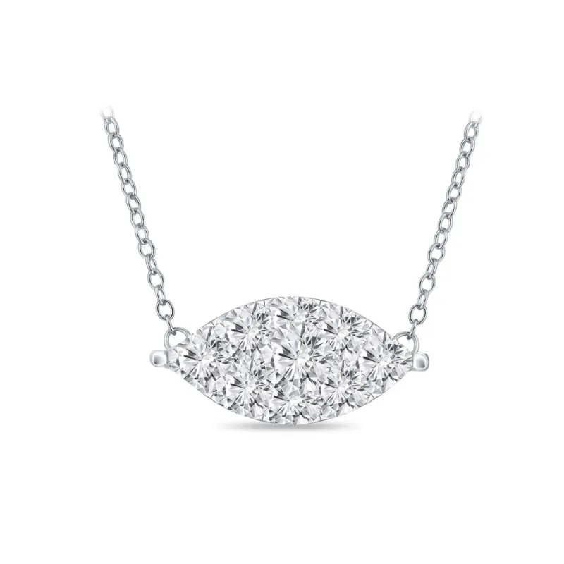 14k Gold Marquise Shaped 3/8ct TDW Pave Diamond Necklace by Auriya (H-I, I1-I2) sold by Zulily