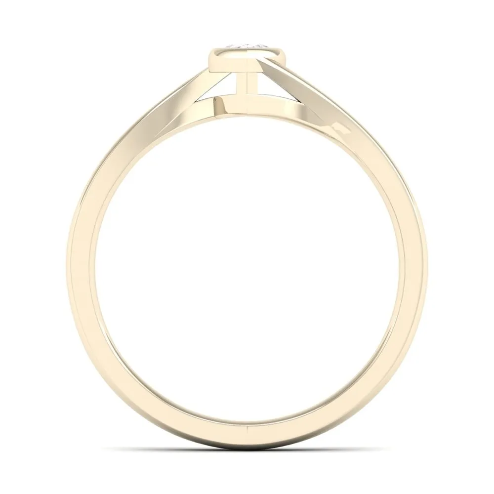 De Couer 10k Gold 1/5ct TDW Diamond Bypass Ring sold by Zulily product image thumbnail 5