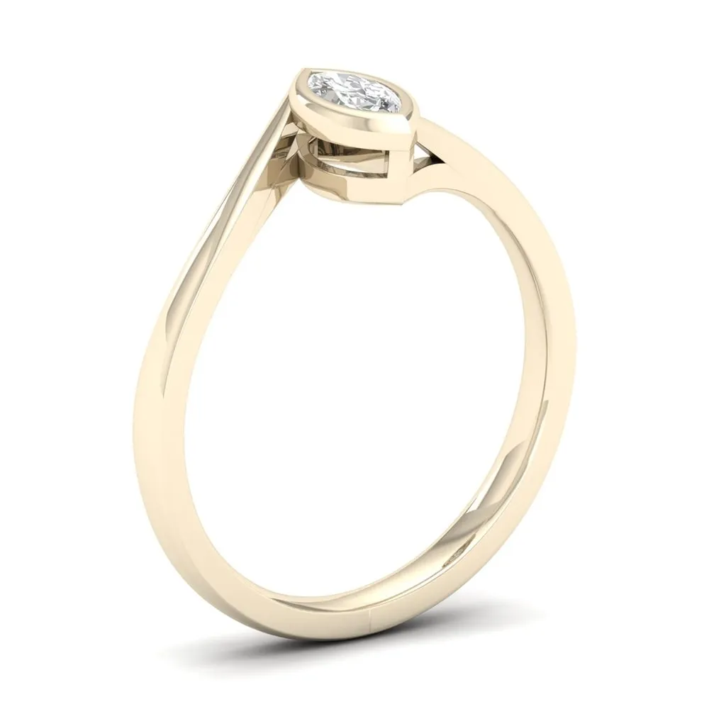De Couer 10k Gold 1/5ct TDW Diamond Bypass Ring sold by Zulily product image thumbnail 4