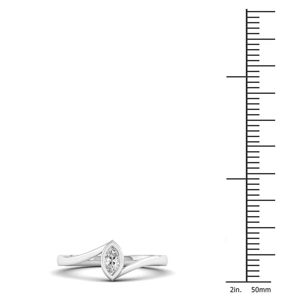 De Couer 10k Gold 1/5ct TDW Diamond Bypass Ring sold by Zulily product image thumbnail 2