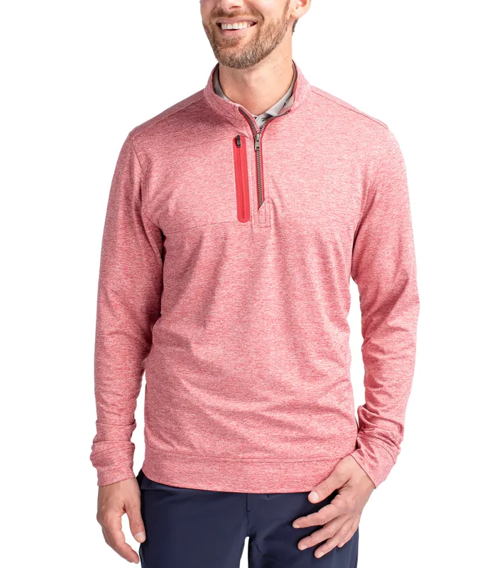 Cutter & Buck Stealth Heathered Quarter Zip Mens Pullover by Cutter & Buck Apparel sold by Zulily