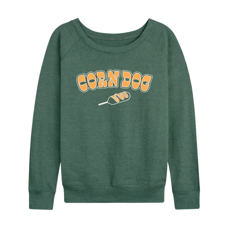 Instant Message - Corn Dog - Women's French Terry Long Sleeve Pullover sold by Zulily
