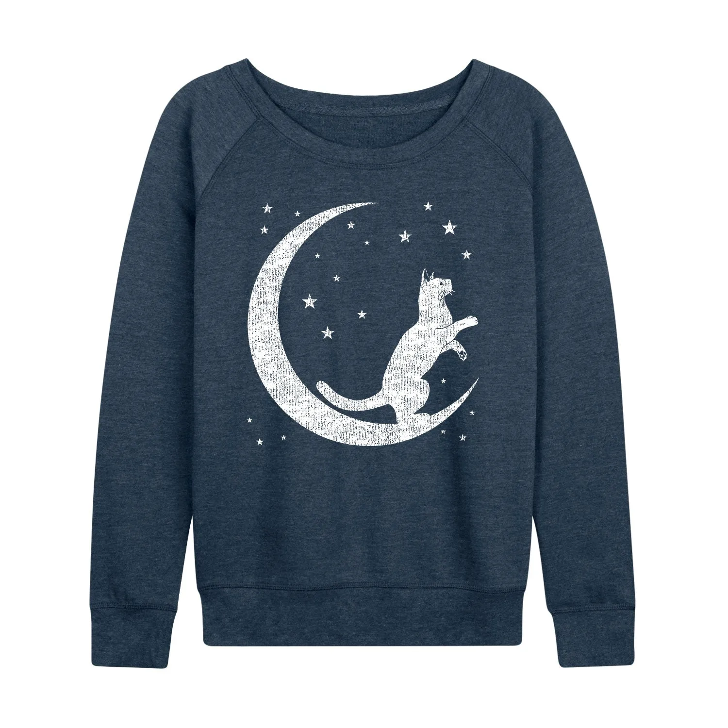 Instant Message - Crescent Cat - Women's French Terry Long Sleeve Pullover sold by Zulily