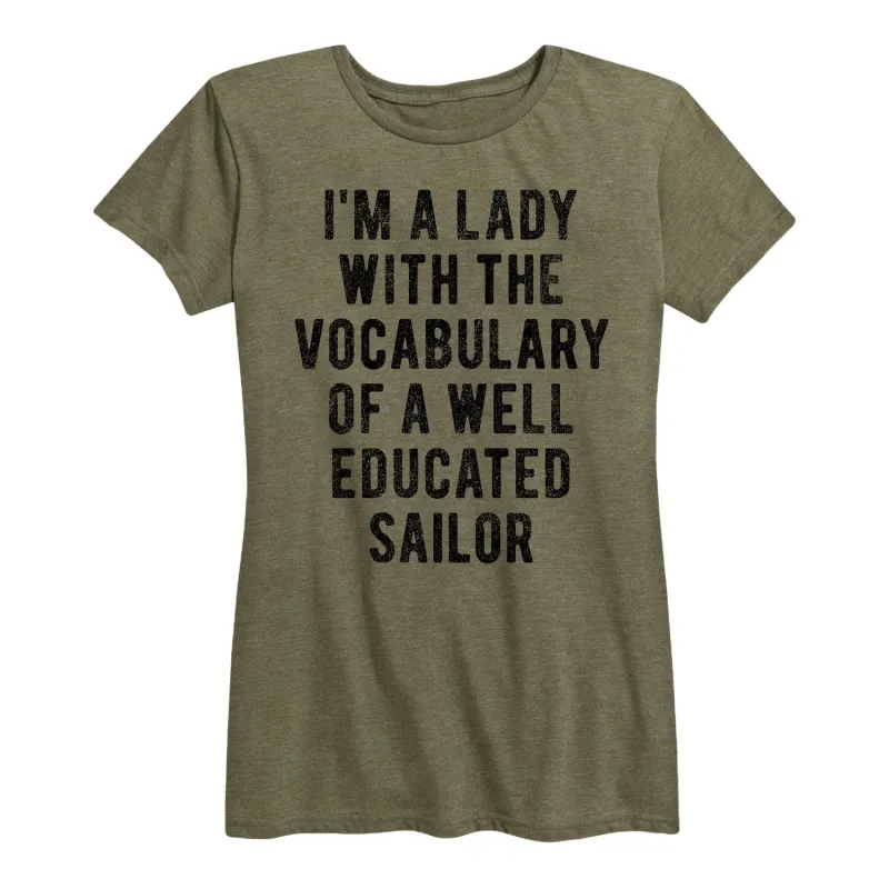 Instant Message - Vocabulary of a Well Educated Sailor - Women's Short Sleeve Graphic T-shirt sold by Zulily