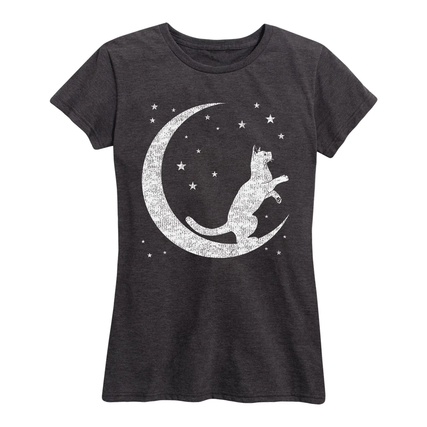 Instant Message - Crescent Cat - Women's Short Sleeve Graphic T-shirt sold by Zulily product image thumbnail 2