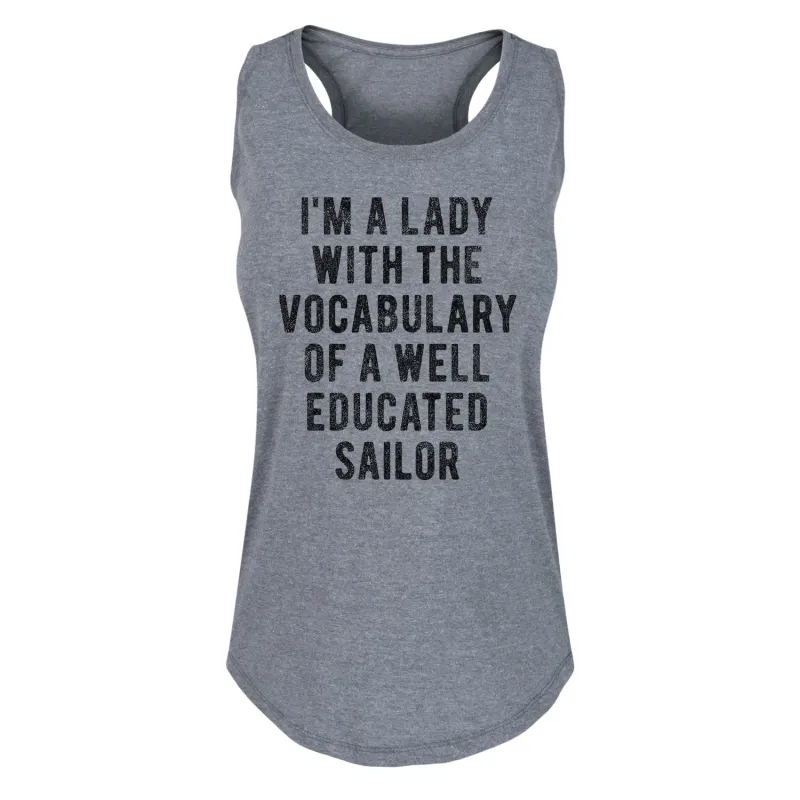 Instant Message - Vocabulary of a Well Educated Sailor - Women's Racerback Tank sold by Zulily