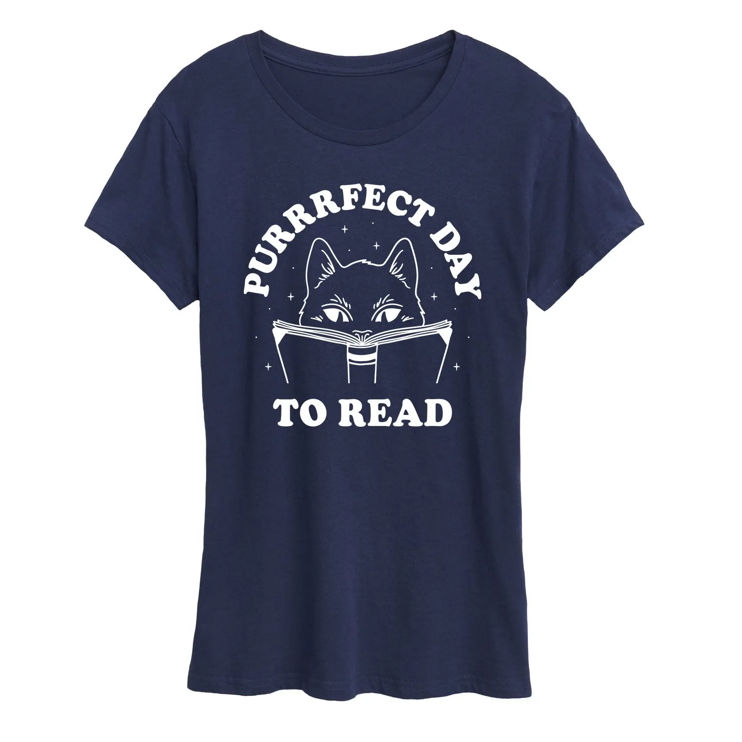 Instant Message - Cat Purrrfect Day To Read - Women's Short Sleeve Graphic T-Shirt sold by Zulily product image thumbnail 4