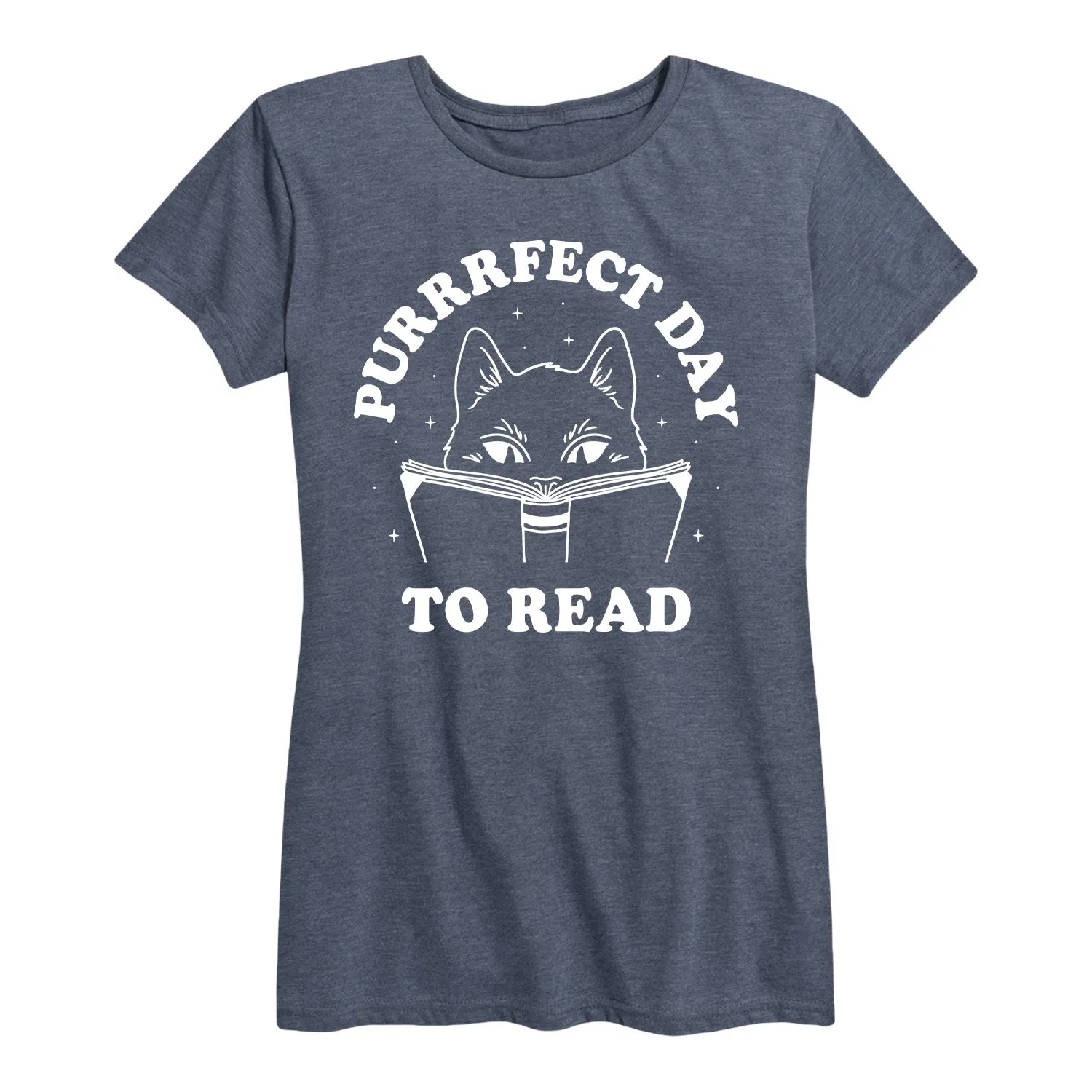 Instant Message - Cat Purrrfect Day To Read - Women's Short Sleeve Graphic T-Shirt sold by Zulily product image thumbnail 2