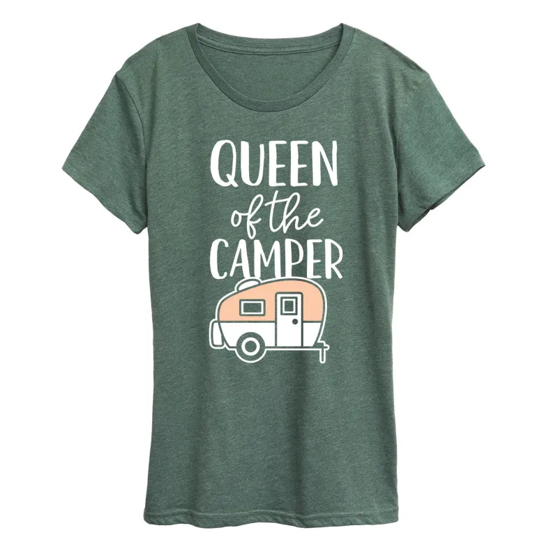 Instant Message - Queen Of The Camper - Women's Short Sleeve Graphic T-Shirt sold by Zulily