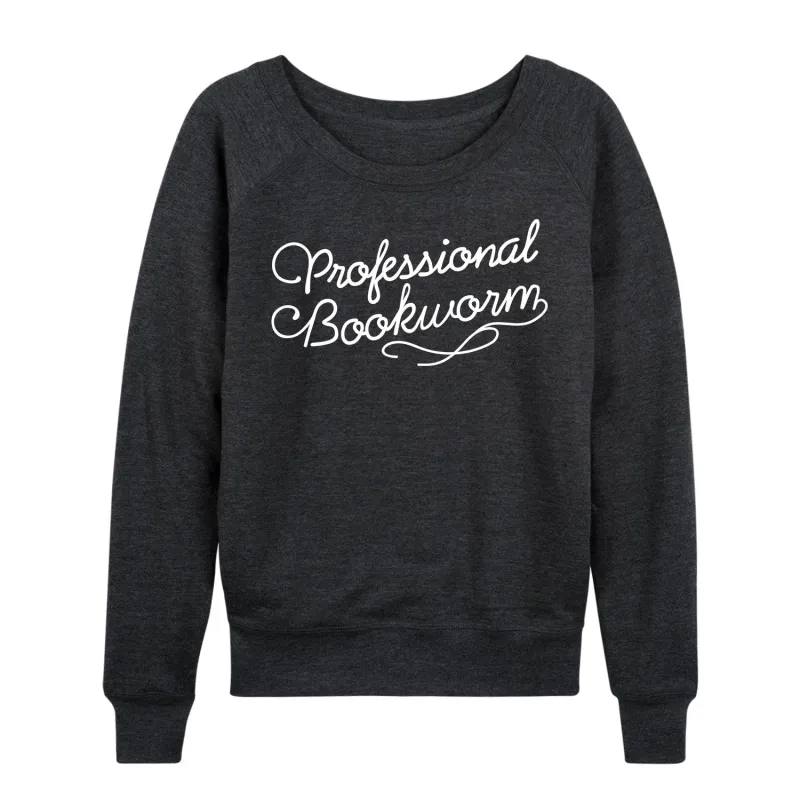 Instant Message - Professional Bookworm - Women's French Terry Long Sleeve Pullover sold by Zulily