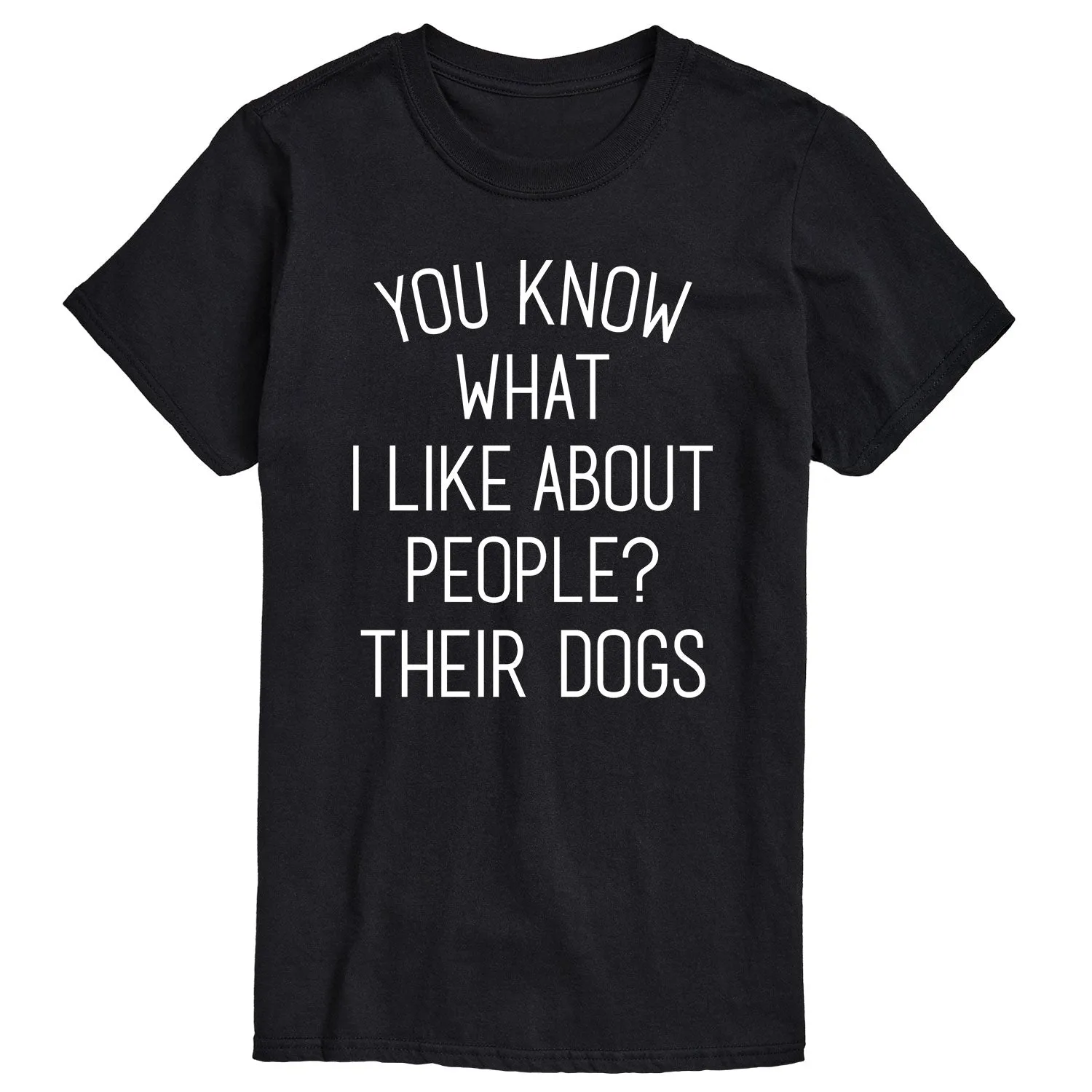 Instant Message - What I Like About People Their Dogs - Men's Short Sleeve Graphic T-shirt sold by Zulily