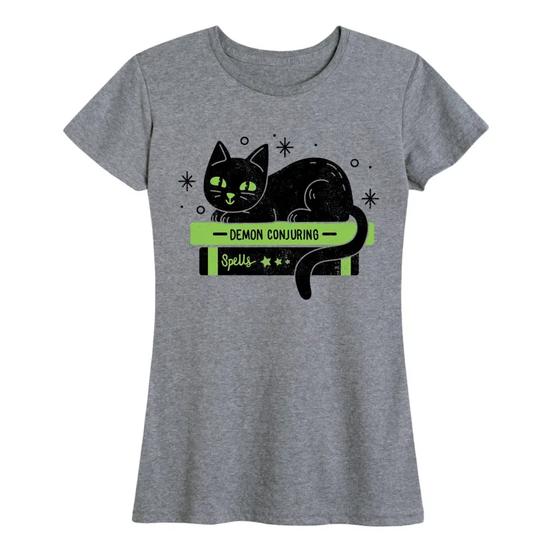 Instant Message - Cat and Spell Books - Women's Short Sleeve Graphic T-shirt sold by Zulily