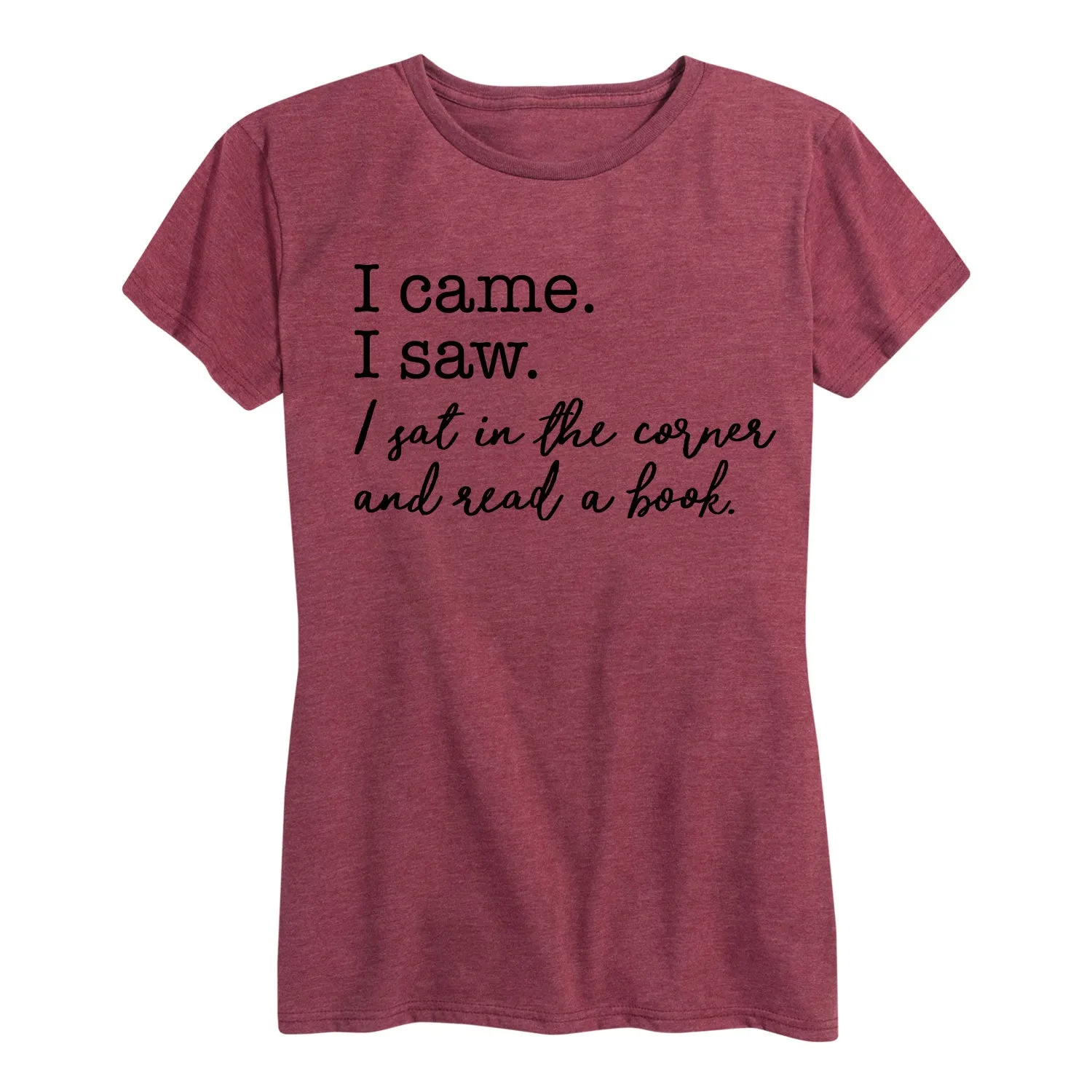 Instant Message - I Came I Saw I Read a Book - Women's Short Sleeve Graphic T-shirt sold by Zulily product image thumbnail 2