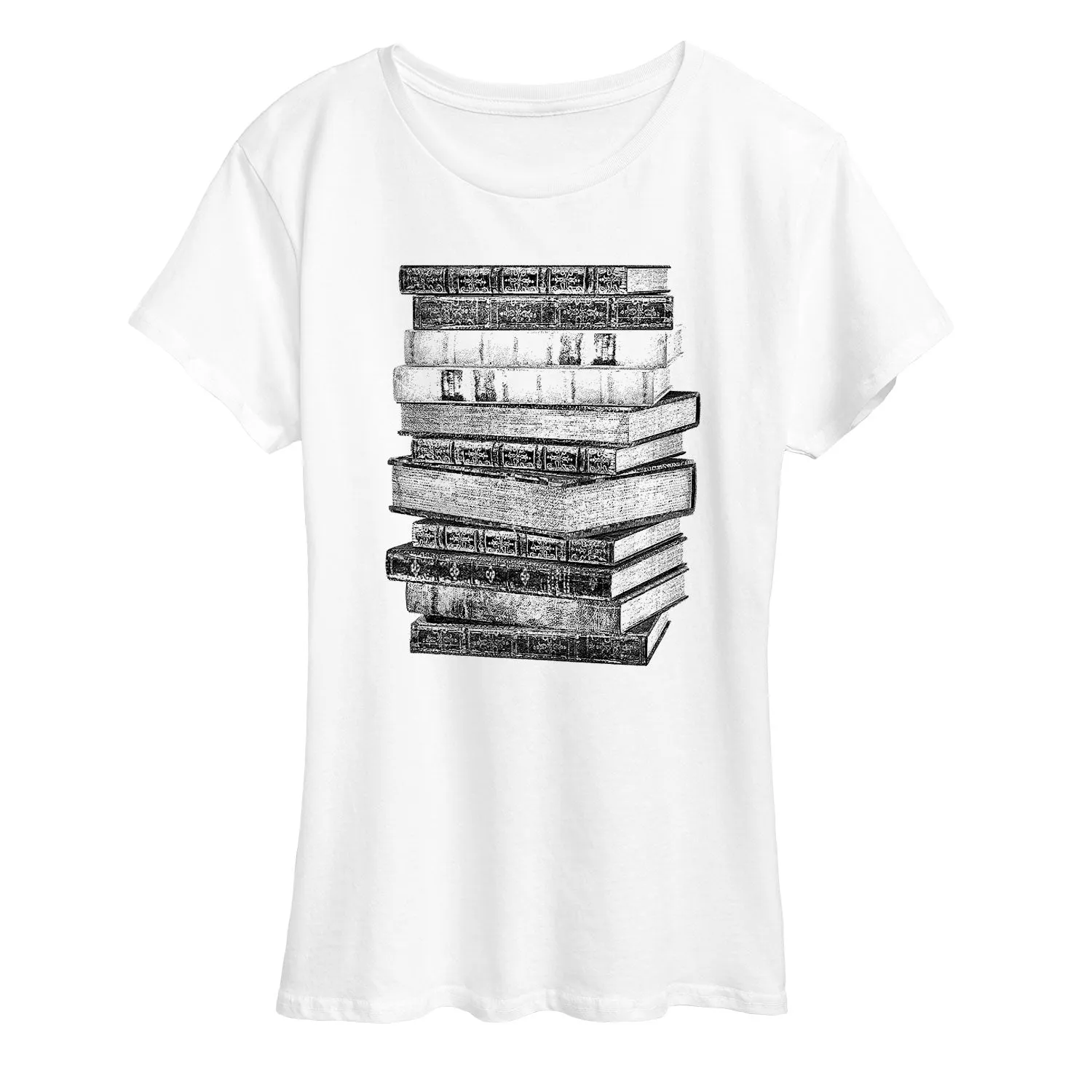 Instant Message - Stacked Books - Women's Short Sleeve Graphic T-shirt sold by Zulily product image thumbnail 5