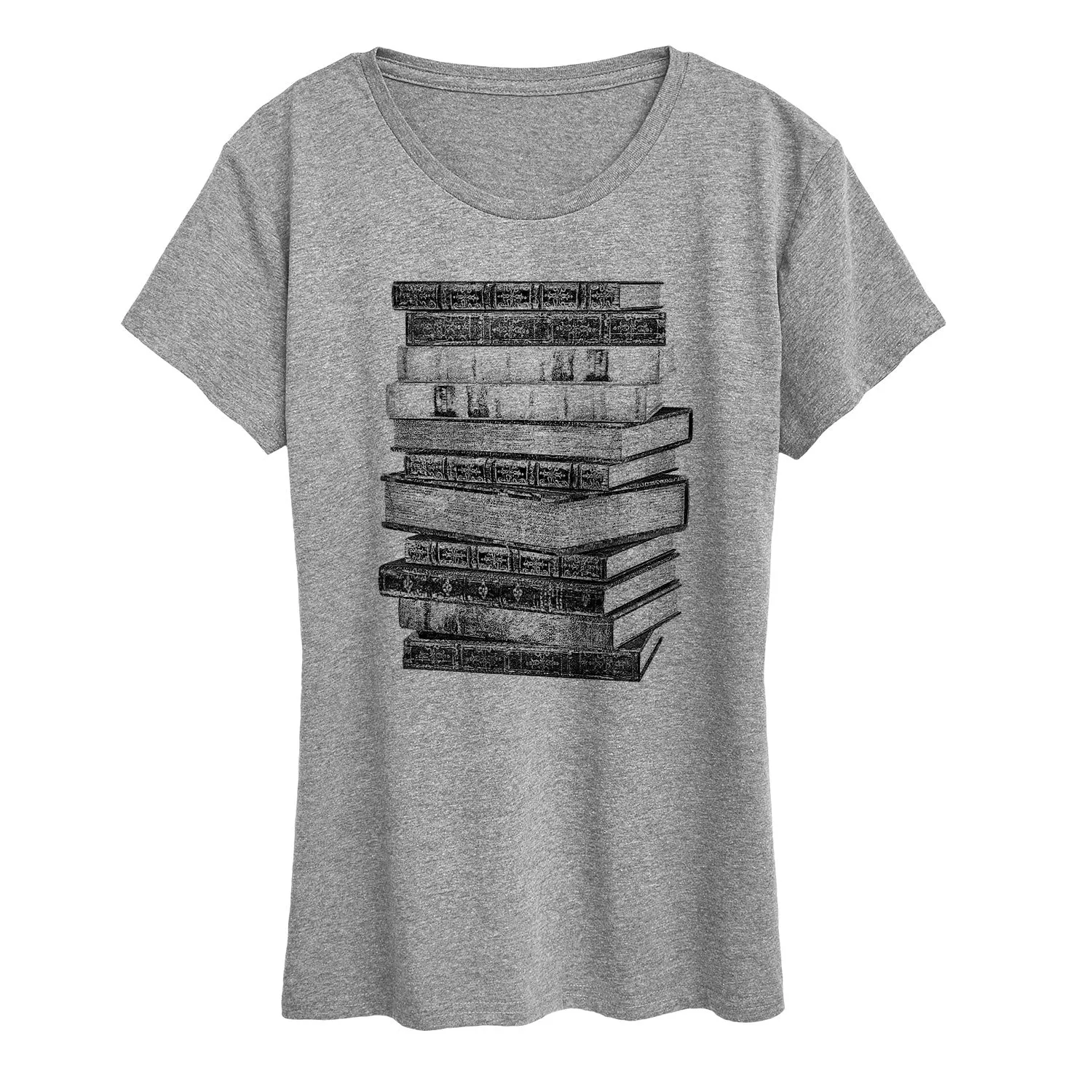 Instant Message - Stacked Books - Women's Short Sleeve Graphic T-shirt sold by Zulily product image thumbnail 2
