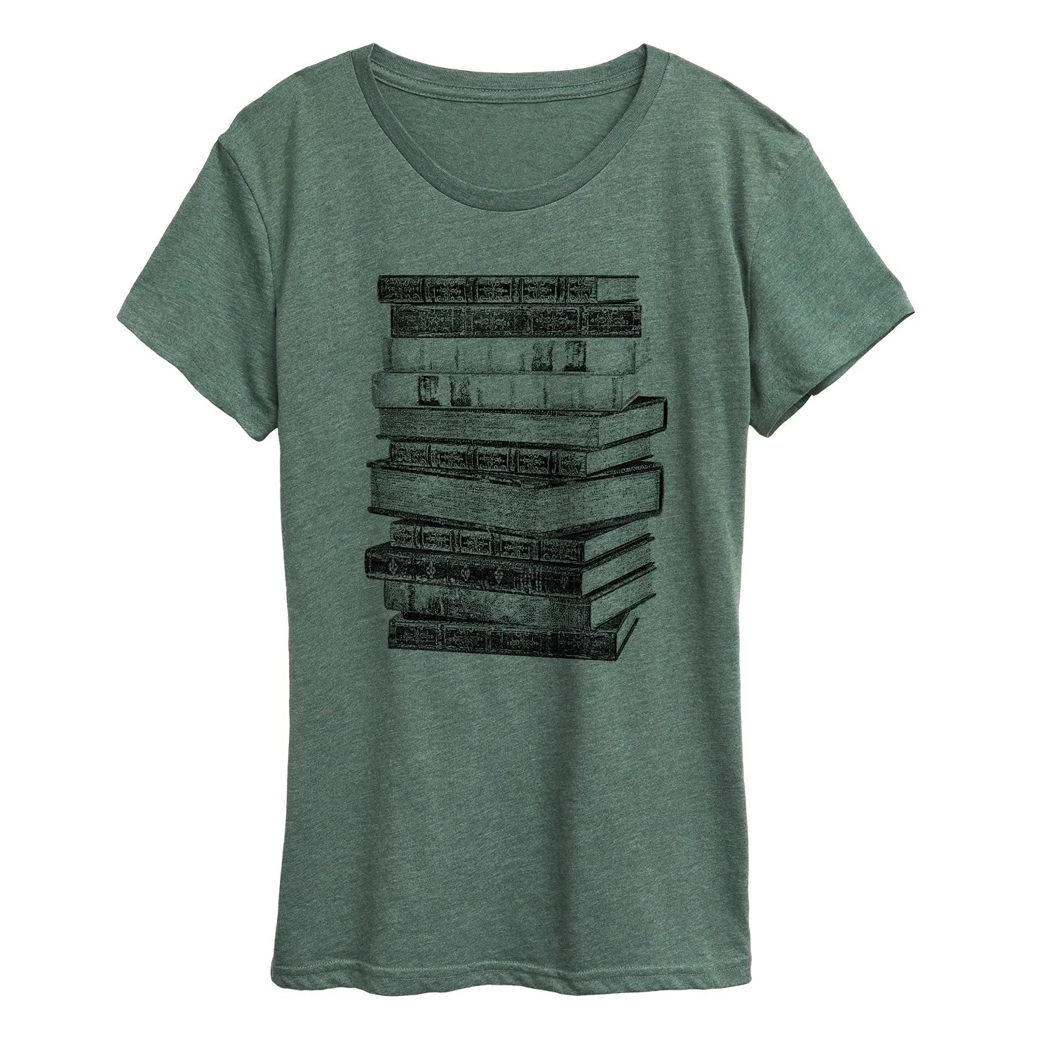 Instant Message - Stacked Books - Women's Short Sleeve Graphic T-shirt sold by Zulily product image thumbnail 3